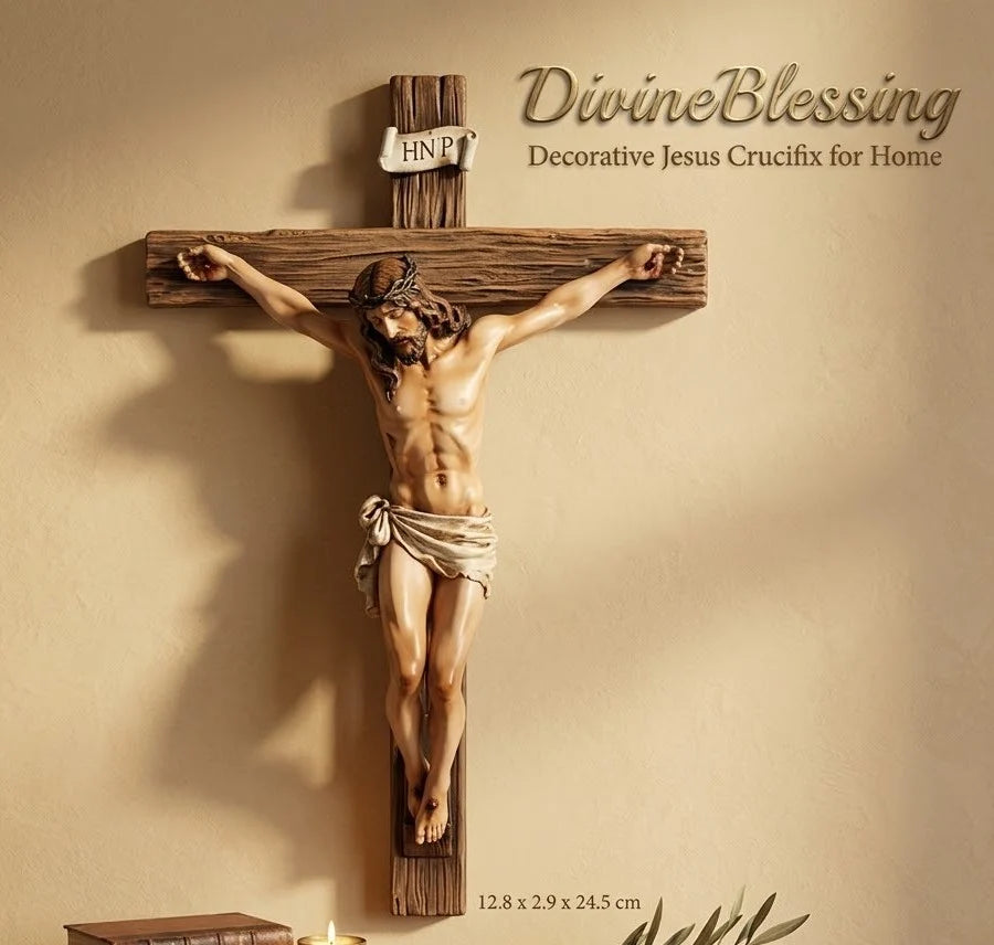 DivineBlessing – Decorative Jesus Crucifix for Home