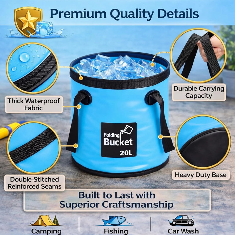 AquaFold – Portable Foldable Outdoor Water Bucket