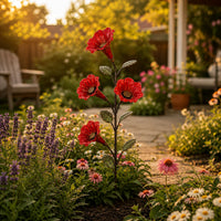 BloomCrest – Vintage Red Flower Hummingbird Feeder