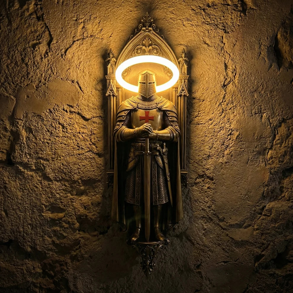 KnightGlow – Medieval Knight Wall Lamp