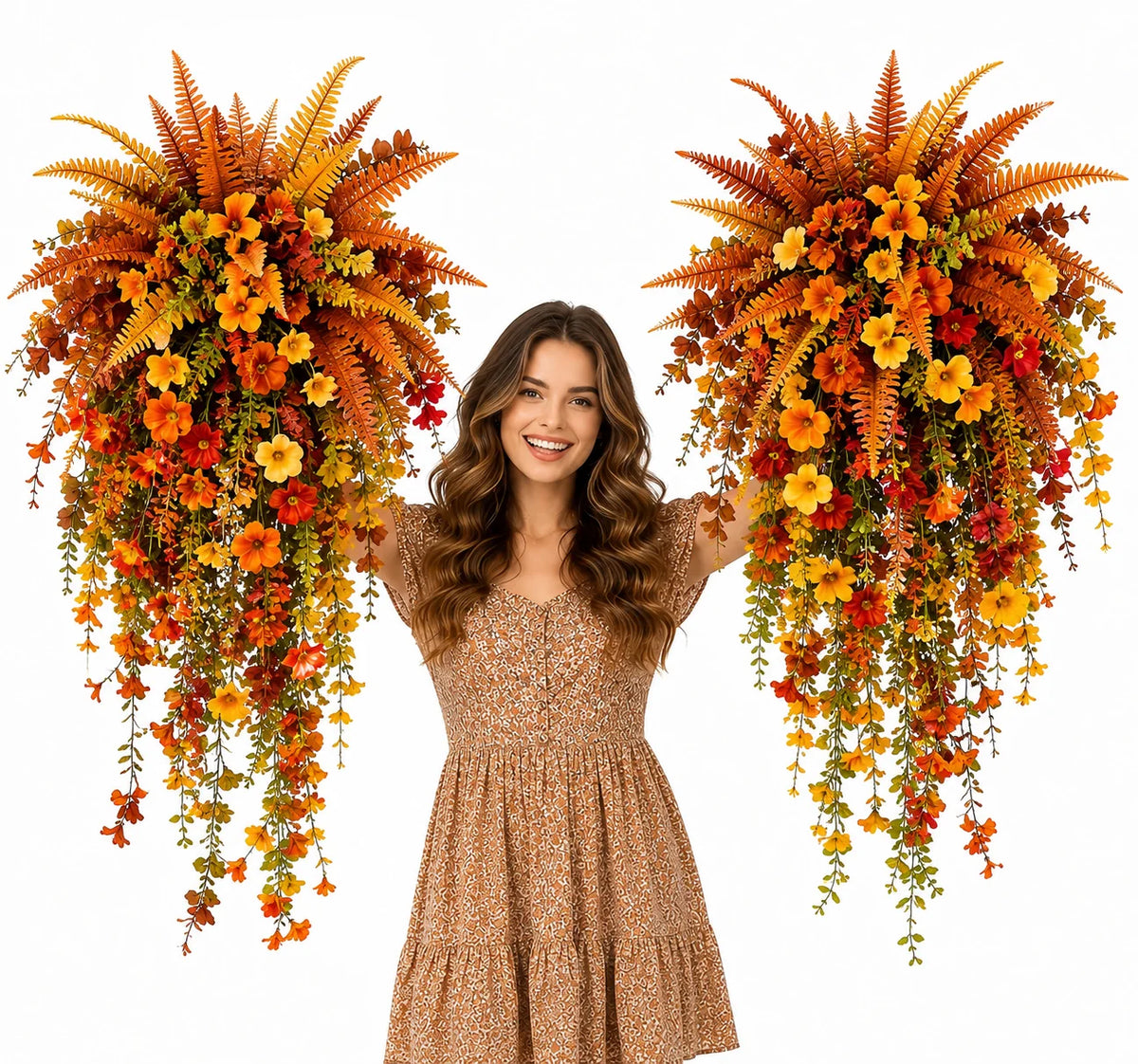 AutumnMuse – Lifelike Seasonal Hanging Flower Arrangement