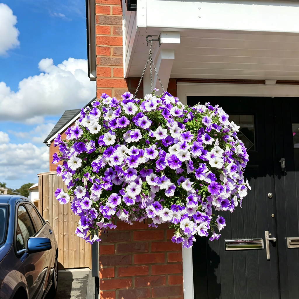 BloomGlow – UV-Resistant Artificial Petunia Bouquet