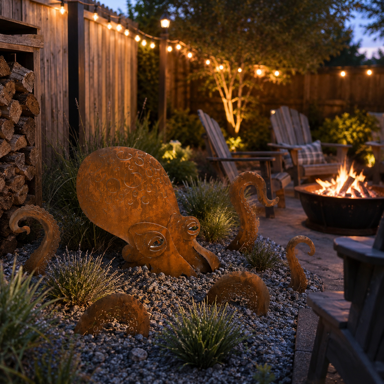 SeaPhantom – Giant Squid Yard Art