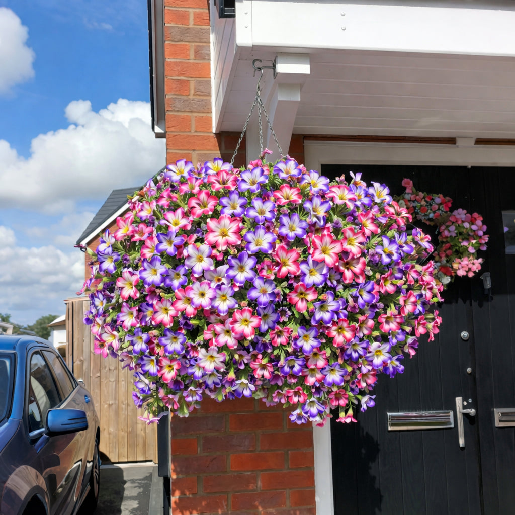 BloomGlow – UV-Resistant Artificial Petunia Bouquet