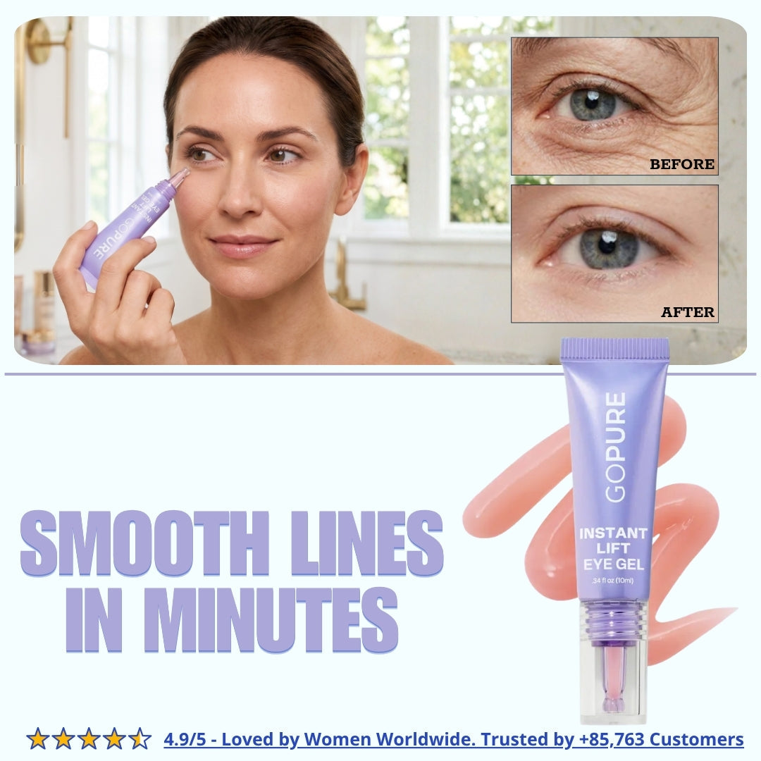 SPECIAL LAUNCH PRICE | GOPURE™ Instant Lift Eye Gel | For Puffiness & Bags, Wrinkles, Fine Lines and Dark Circles