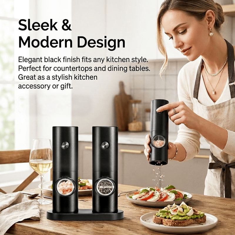 SpiceGlow – Electric Salt & Pepper Grinder Set