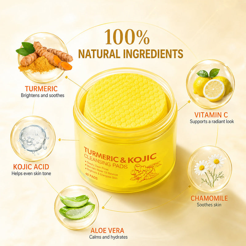 TurmeraGlow – Turmeric & Kojic Acid Cleansing Pads