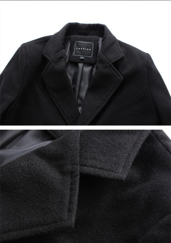 WinterCore – Men’s Single-Breasted Solid Color Jacket
