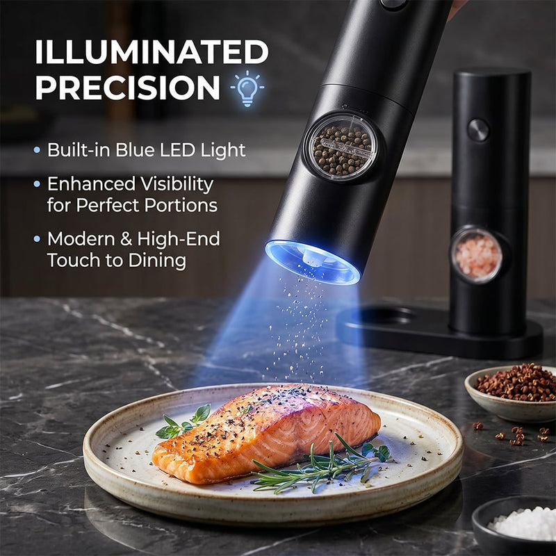 SpiceGlow – Electric Salt & Pepper Grinder Set