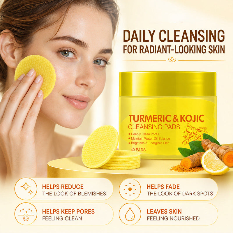 TurmeraGlow – Turmeric & Kojic Acid Cleansing Pads
