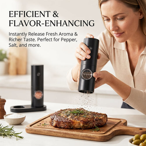 SpiceGlow – Electric Salt & Pepper Grinder Set