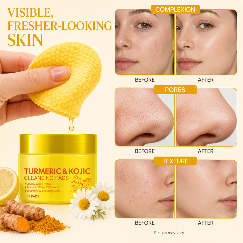 TurmeraGlow – Turmeric & Kojic Acid Cleansing Pads