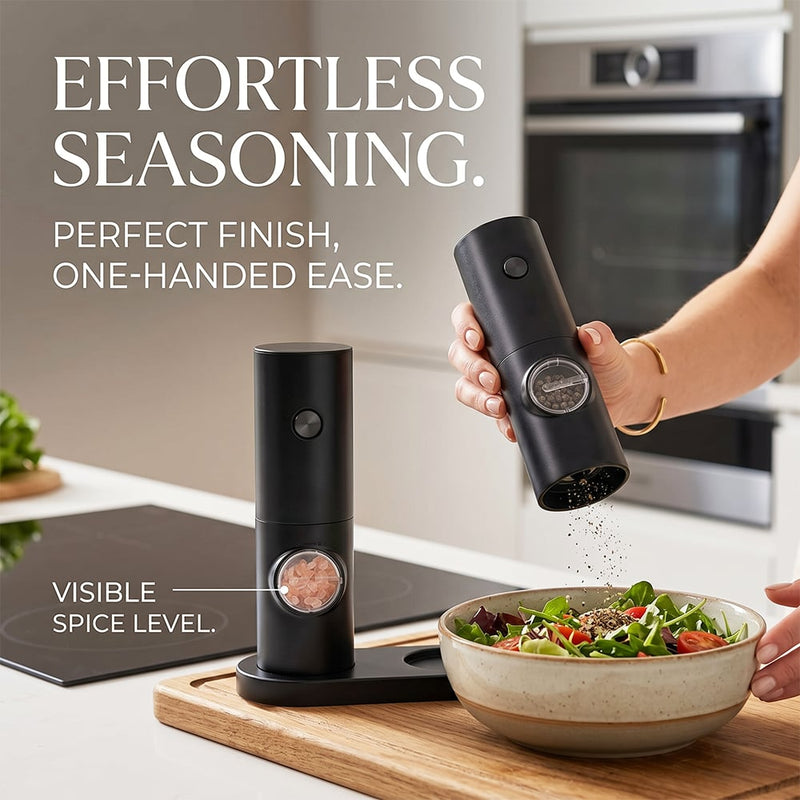 SpiceGlow – Electric Salt & Pepper Grinder Set