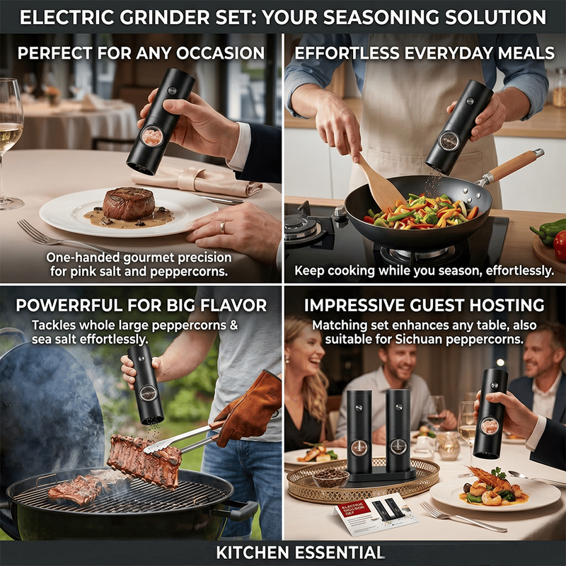 SpiceGlow – Electric Salt & Pepper Grinder Set