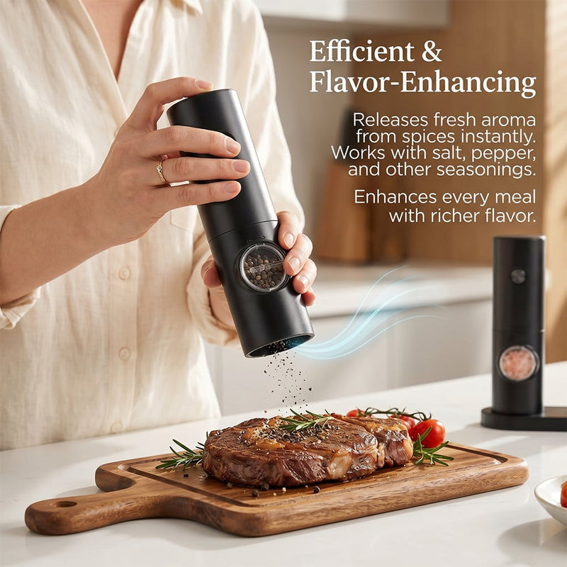 SpiceGlow – Electric Salt & Pepper Grinder Set