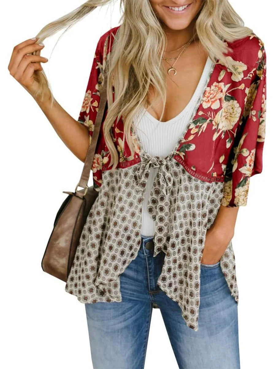 BloomBreeze – Floral Kimono Flowy Boho Cover Up