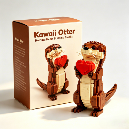 LoveTide – Heart-Holding Otter Building Model
