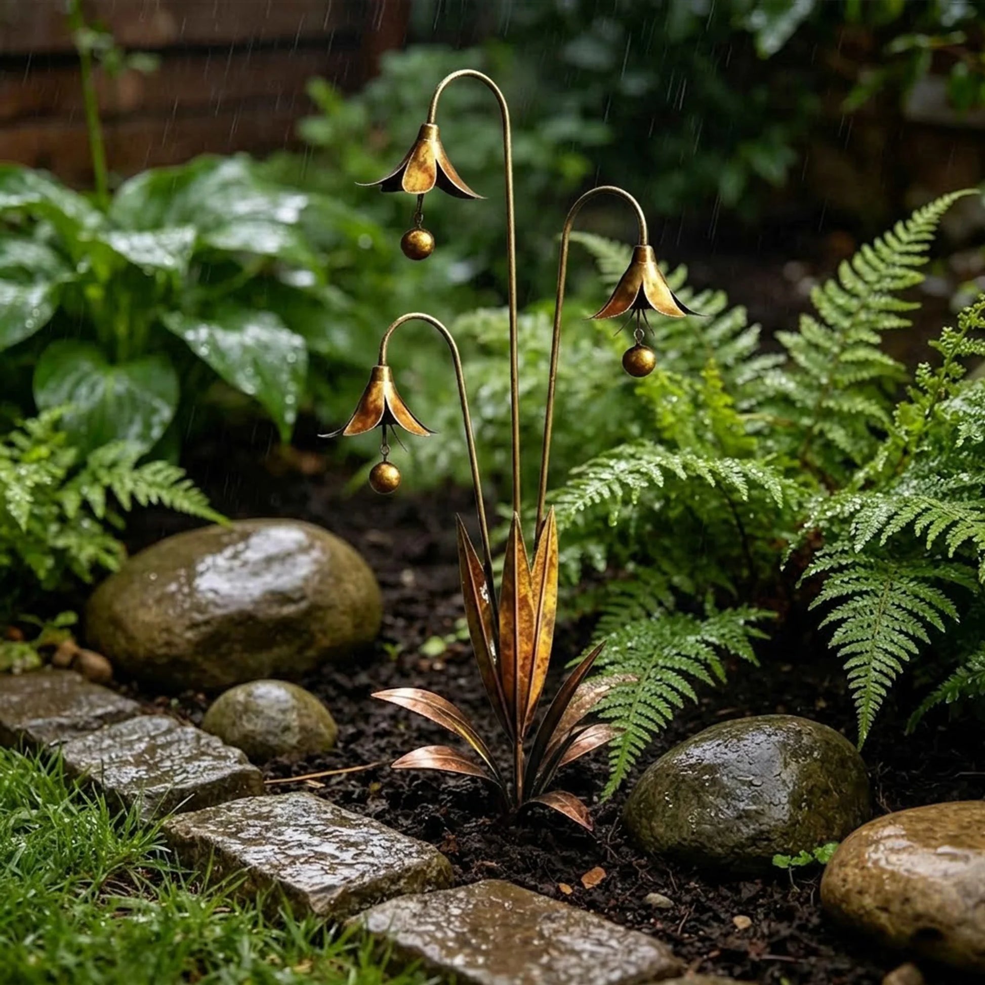 WhisperLily – Garden Bell Stake