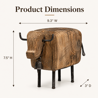 RusticRanch – Vintage Cow Tabletop Ornament