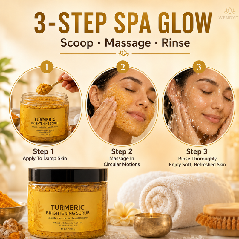 GlowAura – Turmeric Brightening Body Scrub