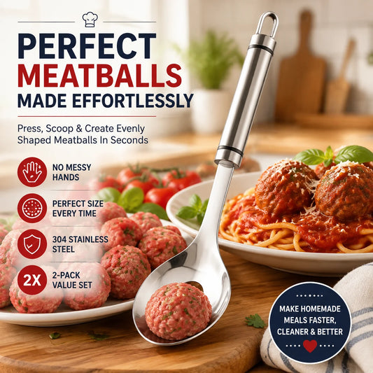 ScoopVanta – Stainless Steel Meatball Maker Spoon