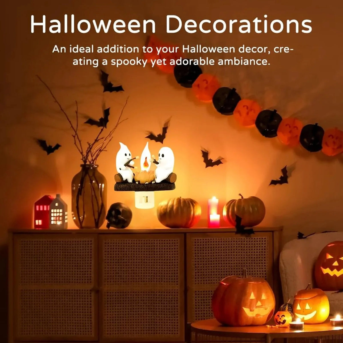 GhostHearth – Warm Campfire Ghost Nightlight