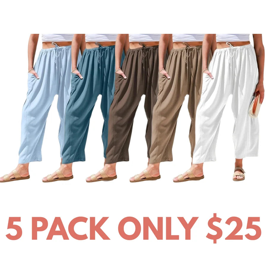UrbanLinen – Casual Wide Leg Comfort Pants