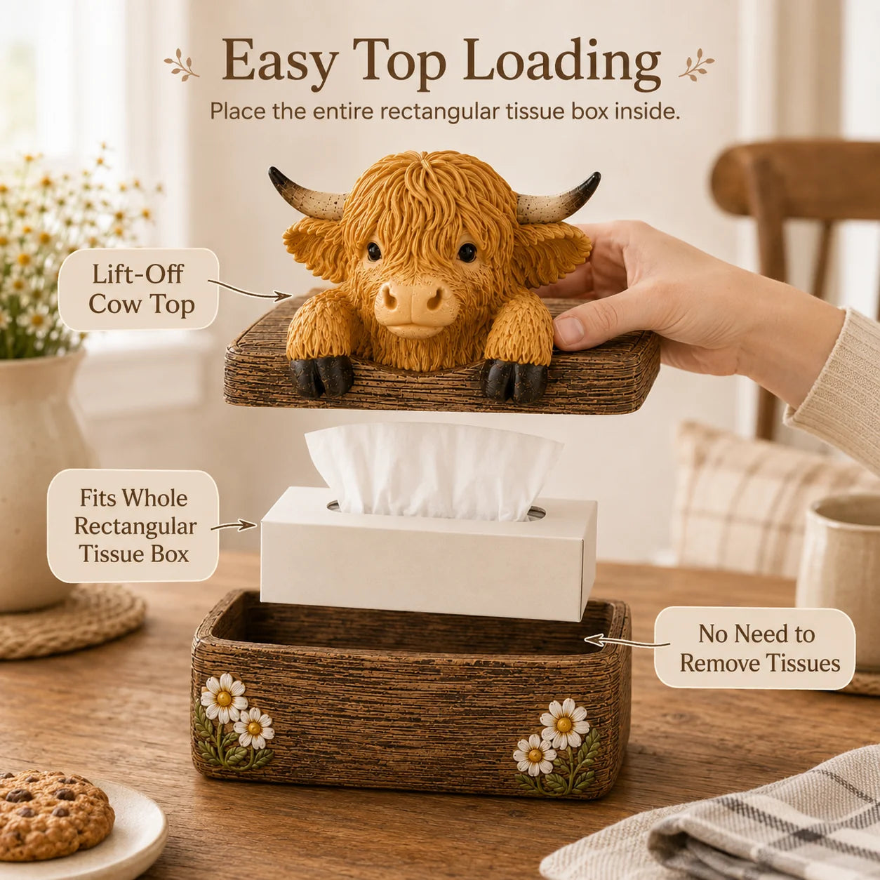 FarmCharm – Cute Highland Cow Décor
