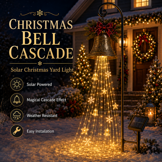 BelloraGlow – Christmas Bell Cascade Solar Yard Light