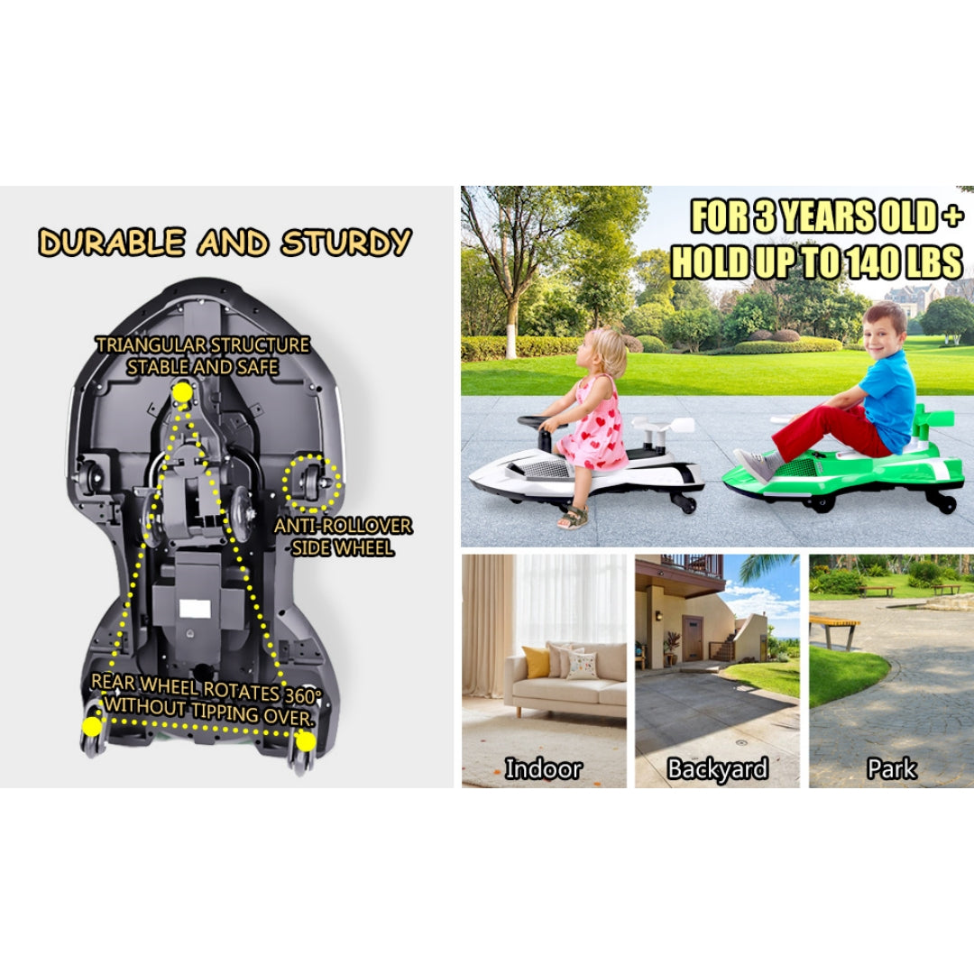 🎉Last Day 80% OFF⏰️ 12V Electric Wiggle Car Ride On Toy —🚚Make Playtime Safer & More Fun