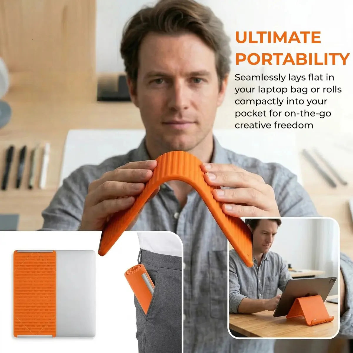 ⏰LAST DAY 50% OFF🔥Flexible silicon  Phone holder stand, Bendable Rollable Foldable Design
