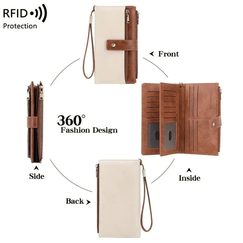 EleGanza – Women’s RFID Blocking Long Wallet Clutch