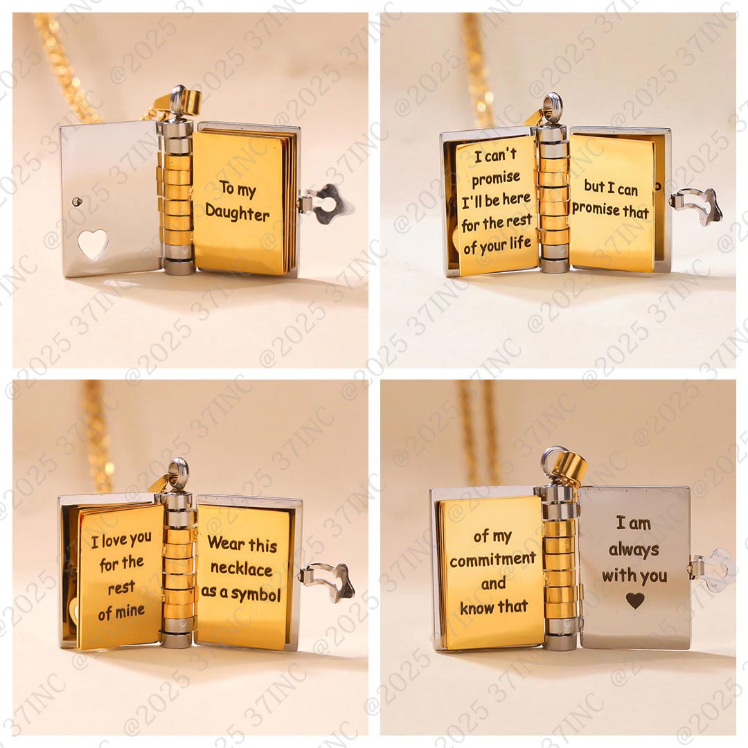HeartWords - Openable Book Necklace