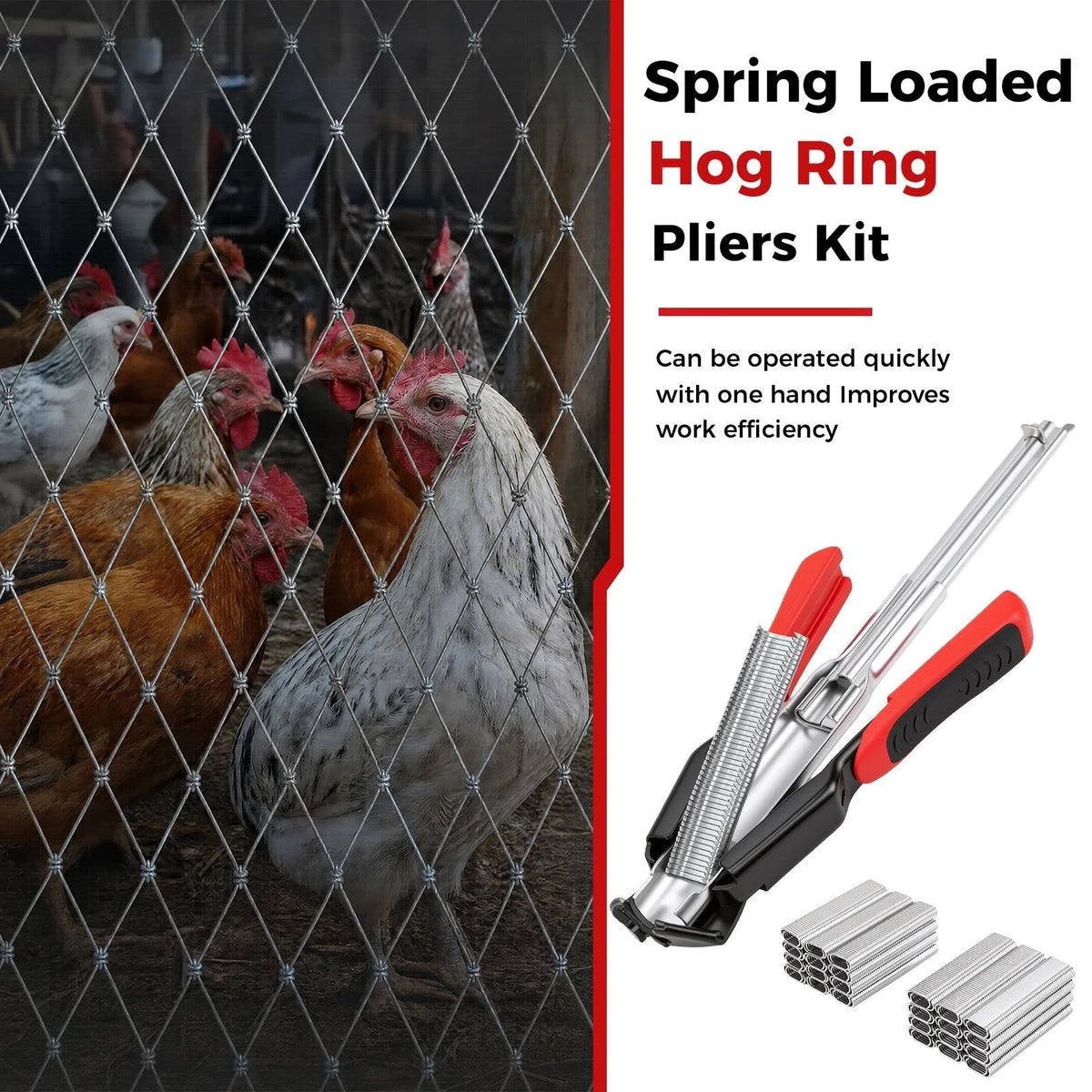 ClipForge – Spring-Loaded Hog Ring Pliers Kit