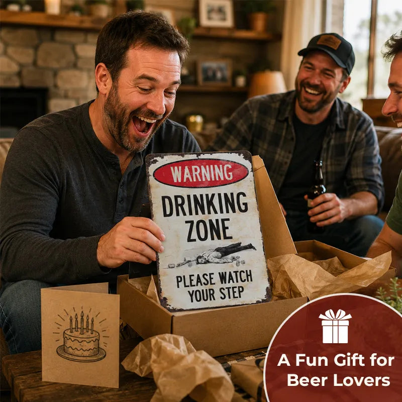 BarGuard – Vintage Drinking Zone Metal Sign
