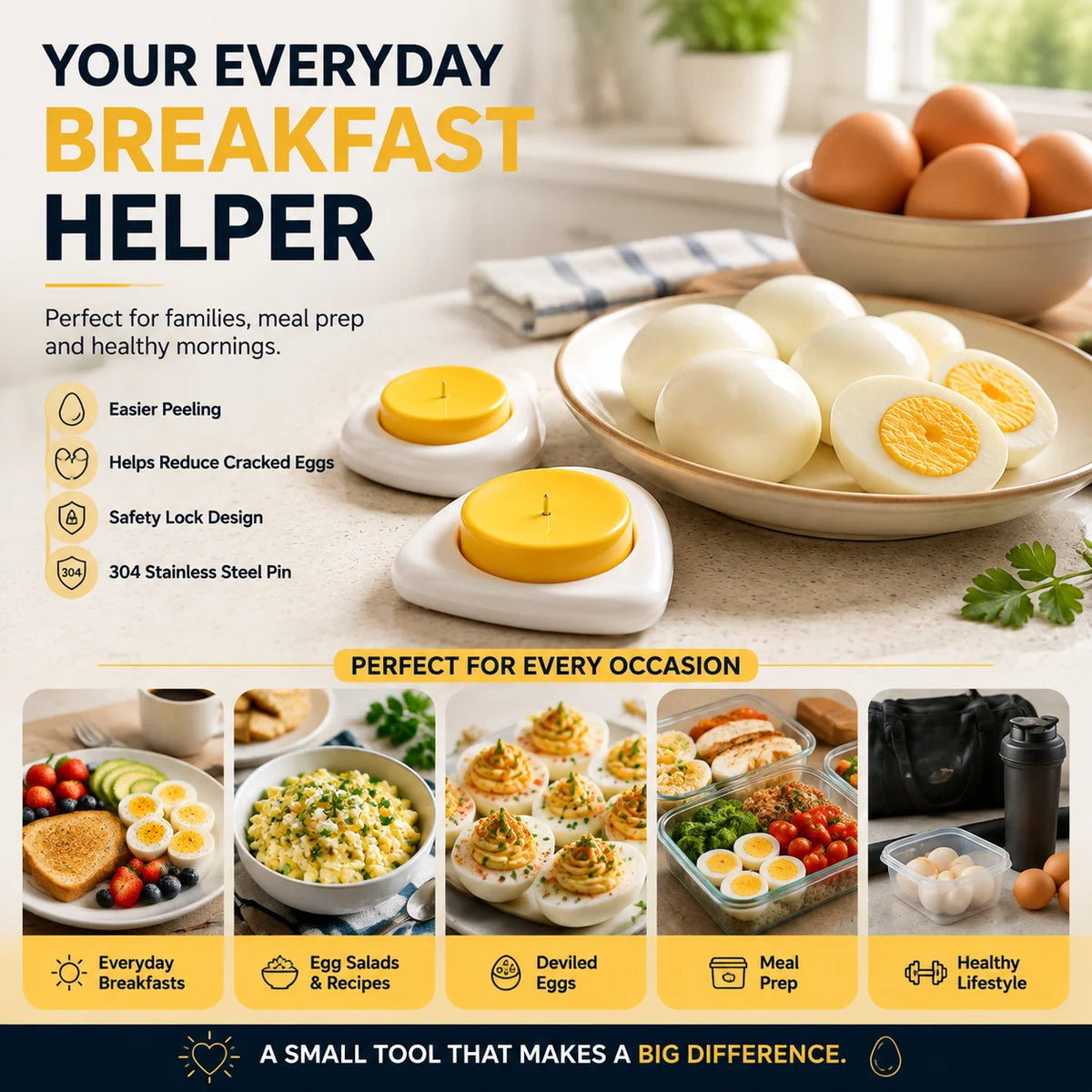 KitchenNest – Stainless Steel Egg Piercer