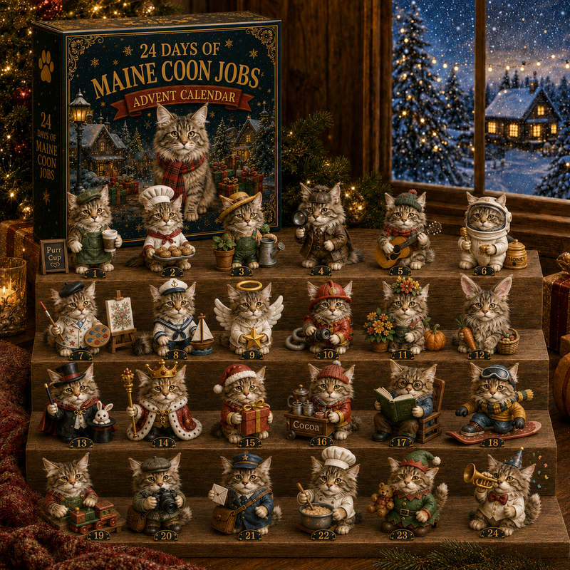 PurrCrest – 24-Day Maine Coon Jobs Advent Calendar 2026