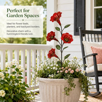 BloomCrest – Vintage Red Flower Hummingbird Feeder