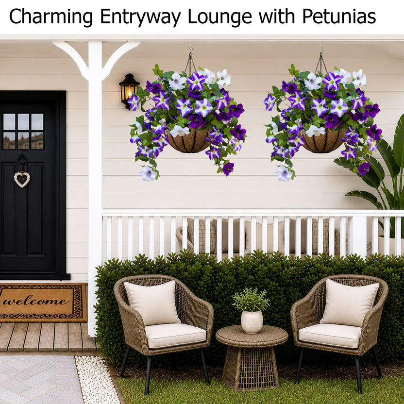 BloomCharm – UV-Resistant Artificial Petunia Bouquet