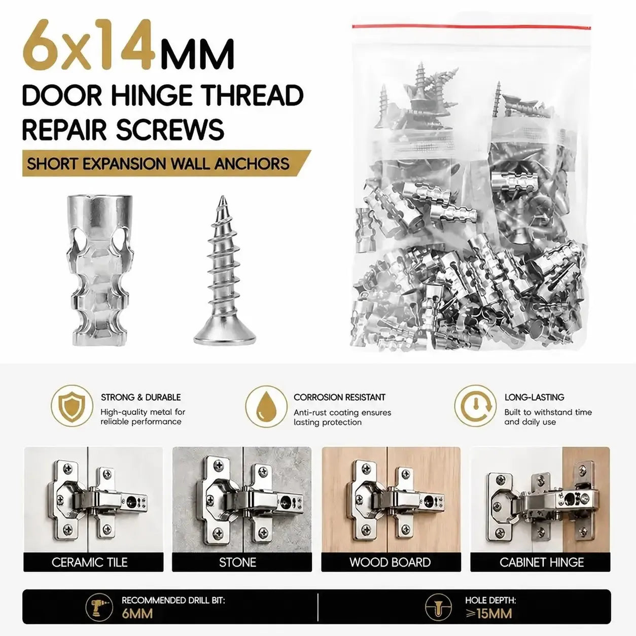 WallGrip – Self-Drilling Drywall Anchor Kit