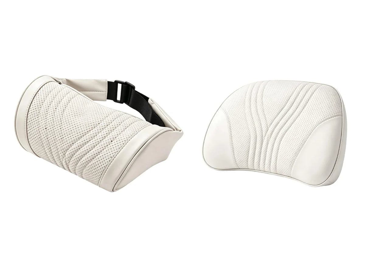 LuxeDrive – Ergonomic Car Headrest & Lumbar Cushion