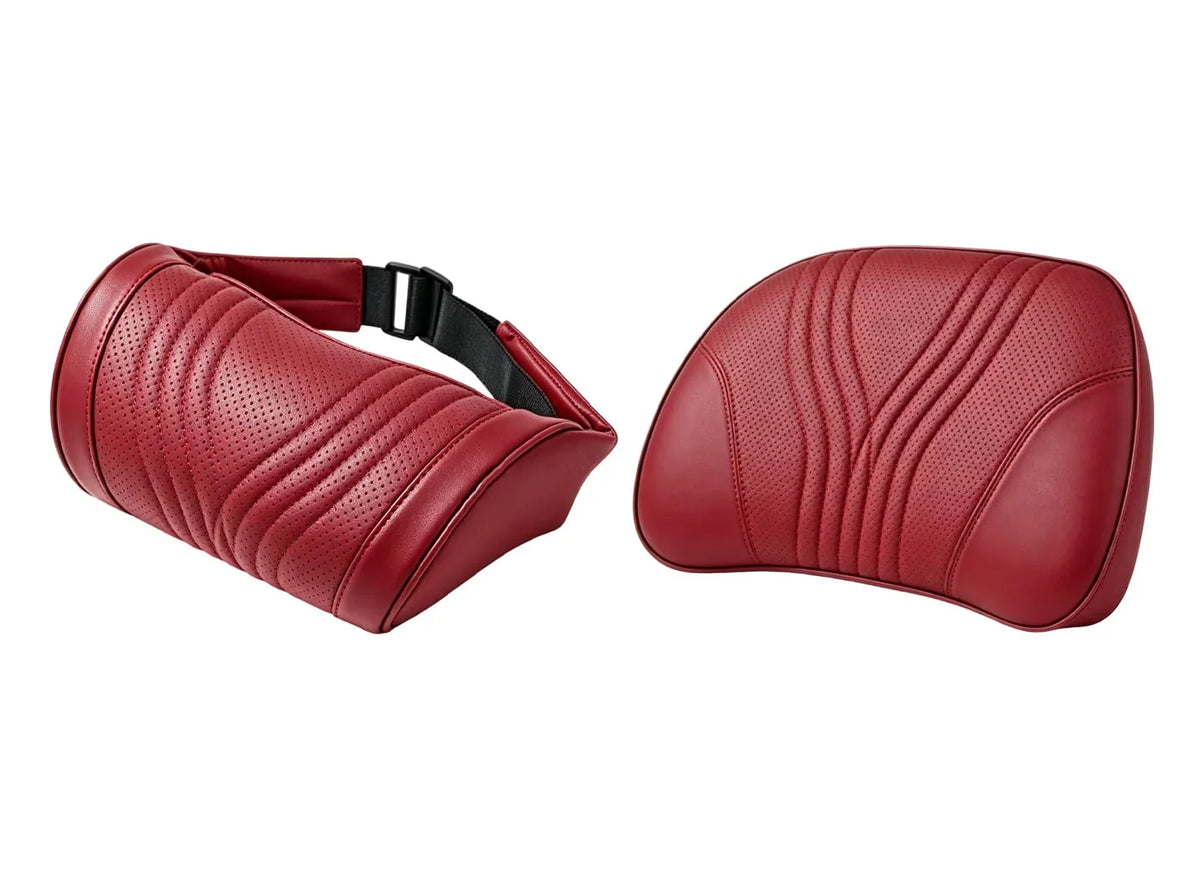 LuxeDrive – Ergonomic Car Headrest & Lumbar Cushion