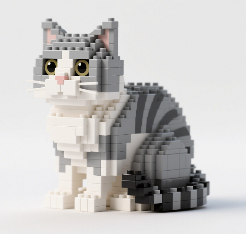 PawCraft – Detailed Feline Brick Model Collection