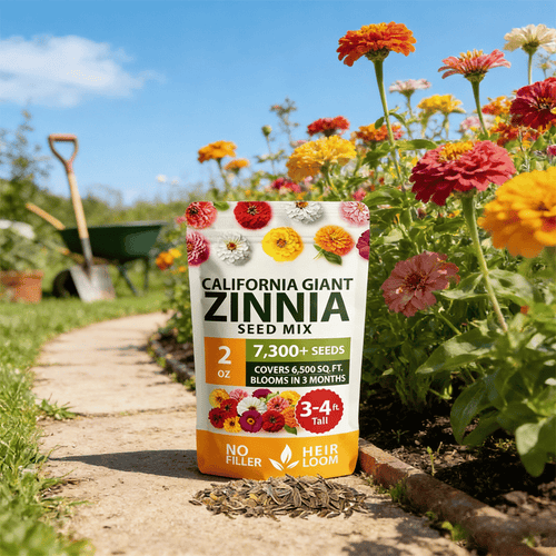 🔥Zinnia Seeds - Pure Seeds - No Filler -Heirloom Flower Seeds