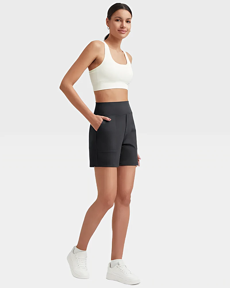 FlexEllea – High-Waisted Athletic Bermuda Shorts