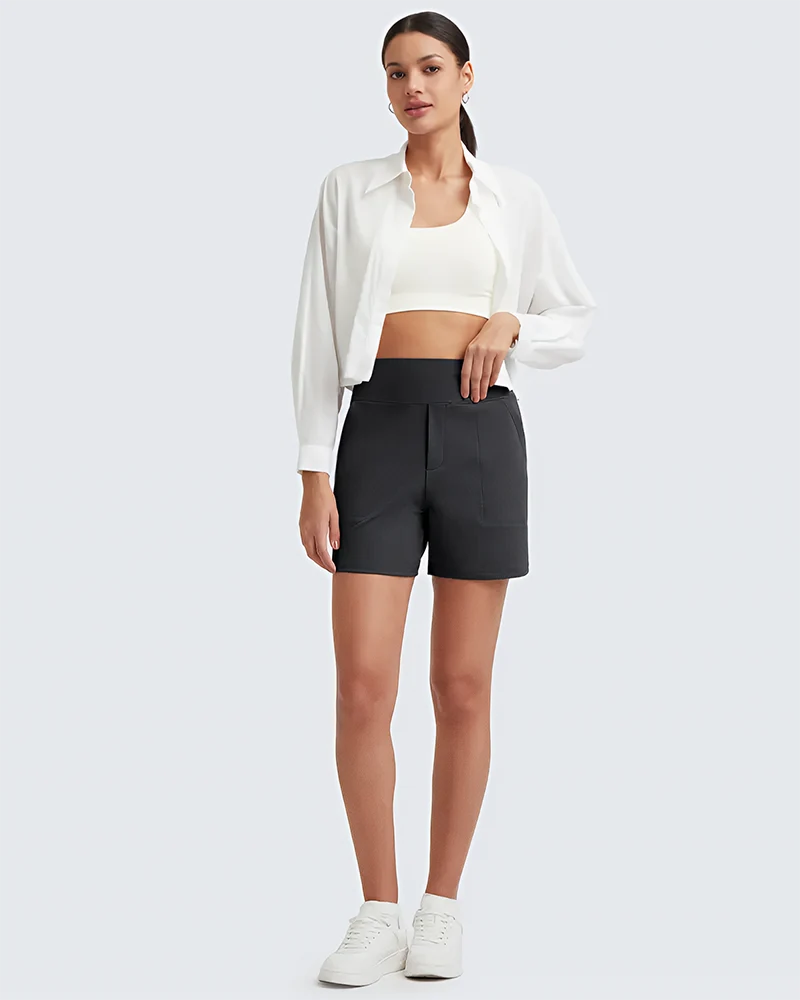 FlexEllea – High-Waisted Athletic Bermuda Shorts