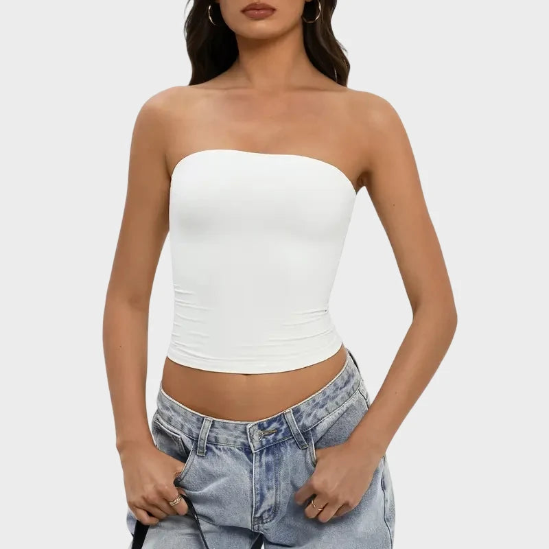 LunaMuse – Women’s Double-Lined Strapless Tube Top