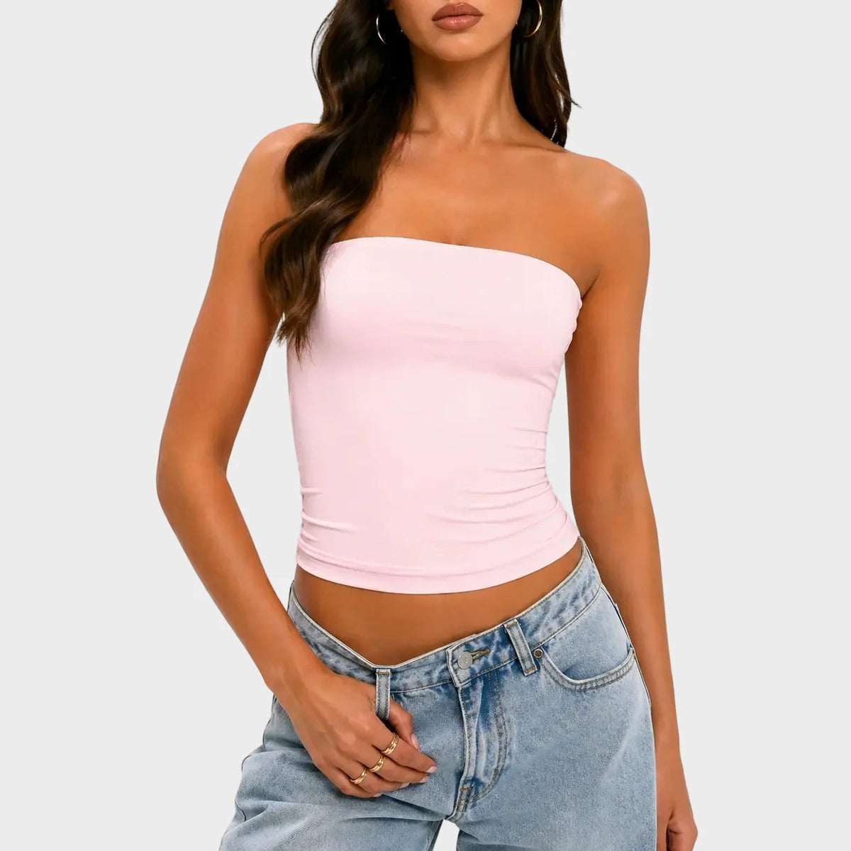 LunaMuse – Women’s Double-Lined Strapless Tube Top