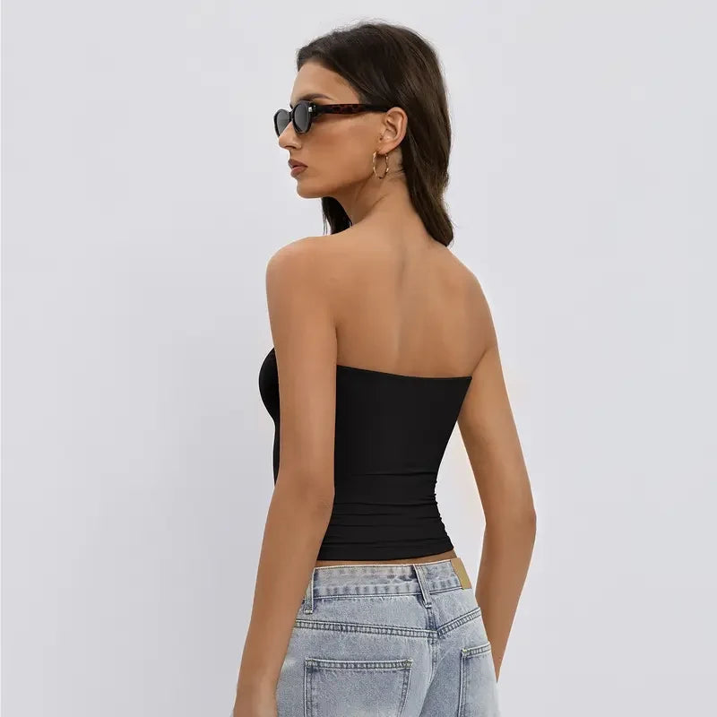 LunaMuse – Women’s Double-Lined Strapless Tube Top