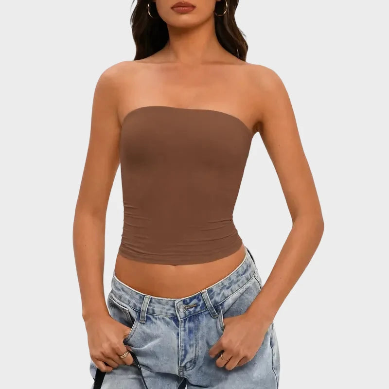 LunaMuse – Women’s Double-Lined Strapless Tube Top